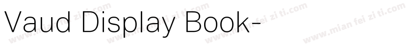Vaud Display Book字体转换